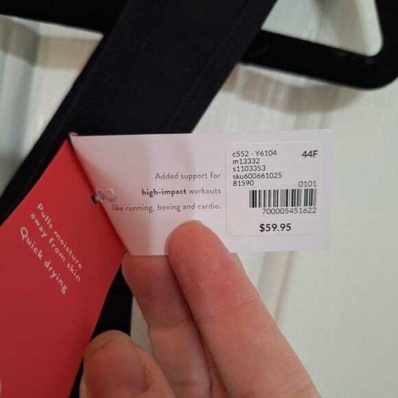 New LIVI Underwire Black Sports bra Plus size - Picture 3 of 7